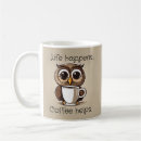 Recherche de hiboux humoristiques tasses Café