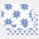 Recherche de de flocon de neige papier papier cadeau Bleu