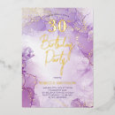 Recherche de purple and gold anniversaire invitations Élégant