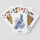Recherche de paon jeux de cartes Aquarelle