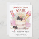 Recherche de glace rose invitations À la fête d'anniversaire