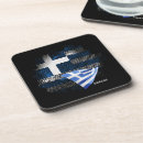 Recherche de drapeau grec dessous de verres Blanc