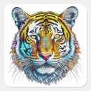 Recherche de visage abstrait autocollants Tigre