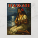 Recherche de fille hawaïenne cartes postales Tiki