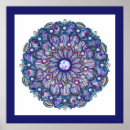 Recherche de mandala bleu art Élégant
