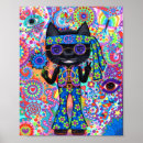 Recherche de chat psychédélique posters Hippie
