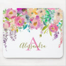 Recherche de fleurit tapis souris Monogramme