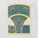 Recherche de japonais floral cartes postales Bleu
