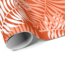 Recherche de motif palmier papier cadeau Orange
