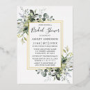 Recherche de gold frame bridal shower invitations Feuille d'or