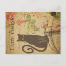 Recherche de chat noir vintage cartes postales Félin