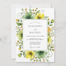 Recherche de jaune vert mariage invitations Printemps