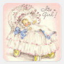 Recherche de faire part de naissance vintage autocollants Bébé