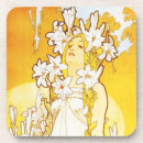 Recherche de mucha dessous de verres Nouveau d'art