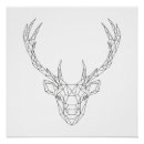 Recherche de cerf posters Géométrique