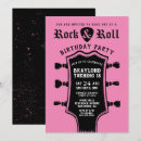 Recherche de guitare rose invitations Rock and roll