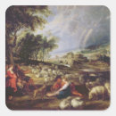 Recherche de troupeau de moutons autocollants Paysage