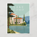 Recherche de lac italie cartes postales Aquarelle