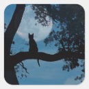 Recherche de chat lune autocollants Amoureux des chats
