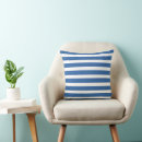 Recherche de rayures bleues blanches coussins Minimaliste