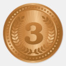 Recherche de médaille de bronze autocollants Troisième place