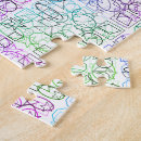 Recherche de motif géométrique puzzles Bleu