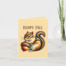 Recherche de écureuil mignon vœux cartes Automne