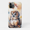 Recherche de chouette iphone coques Aquarelle