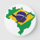 Recherche de drapeau du brésil horloges Le football