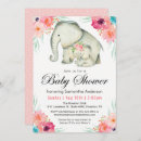 Recherche de adorable baby shower fille invitations Éléphant