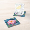 Recherche de fleur lotus de dessous de verres Bleu