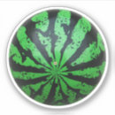 Recherche de pastèques drôles autocollants Fruit