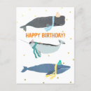 Recherche de anniversaire de baleine cartes postales Narval