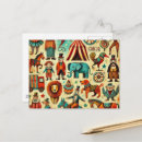 Recherche de vintage de cirque cartes postales Rétro