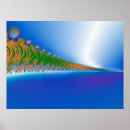 Recherche de paysage de fractale posters Bleu
