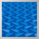 Recherche de triangles modernes posters Bleu