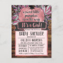 Recherche de bois rustique baby shower invitations Petit citrouille