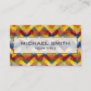 Recherche de motif géométrique coloré cartes visite Abstrait