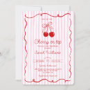 Recherche de rouge cerise invitations Minimaliste