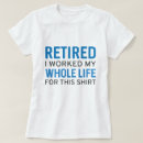 Recherche de travail chemise tshirts Retraité