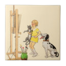 Recherche de chats vintages carreaux Chien