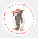 Recherche de pingouins de noël autocollants Pour elle