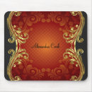 Recherche de or rouge noir tapis souris Élégant