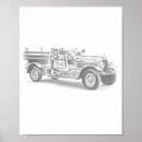 Recherche de camions pompiers posters Vintage