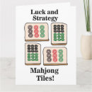 Recherche de mahjong vœux cartes Chinois
