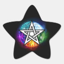 Recherche de symboles wiccan autocollants Pentagramme