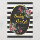 Recherche de rayure florale invitations Bientôt maman