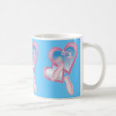 Recherche de ruban de coeur tasses Rose