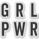 Recherche de girl power autocollants Pwr grl