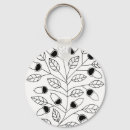 Recherche de arbre noir et blanc porteclés Fleur
